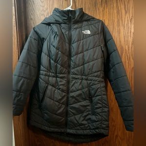 Women’s black north face long coat